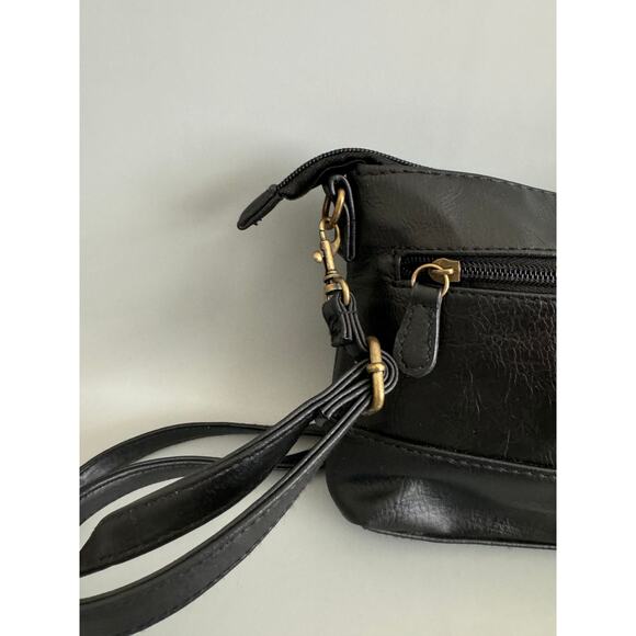Stone Mountain Convertible Cross Body Hand Bag Black 6x9 inches - Picture 7 of 11